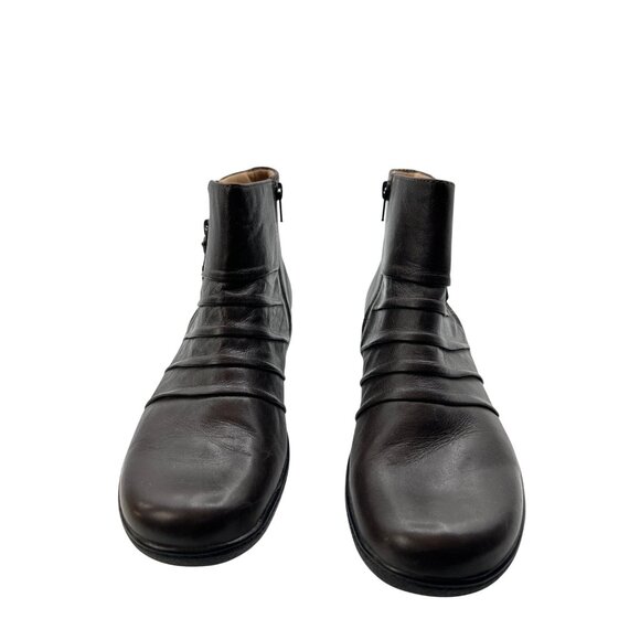 Clarks SZ 10 Stylist Casual Zip Ankle Boots Dark Brown Comfortable Bootie - Picture 2 of 9